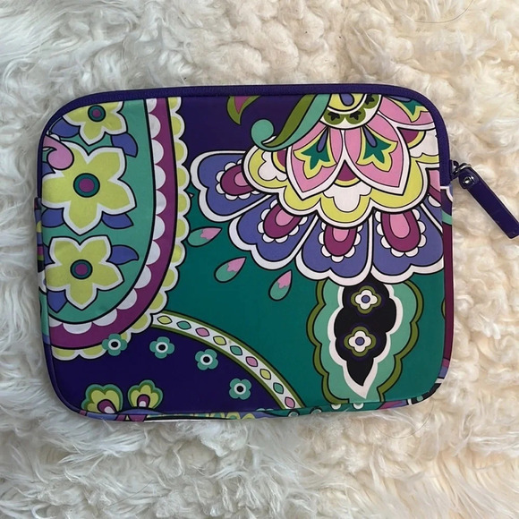 Vera Bradley Heather Purple Neoprene Soft Padded ipad Tablet Sleeve Case Cover - Picture 3 of 5